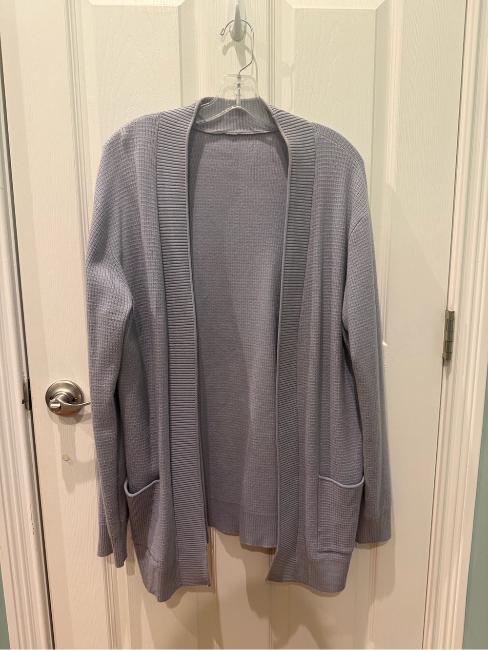Light Gray Open-Front Women's Cardigan Sweater